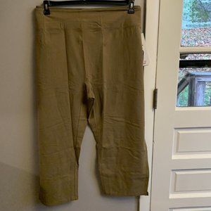 Women w/ Control SMOOTH & SLEEK Tummy Control TAUPE Pants PETITE 5X NIP